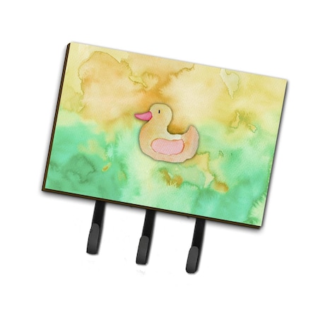 Jensendistributionservices Rubber Duckie Watercolor Leash or Key Holder MI1712561